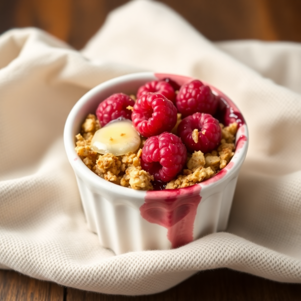 Single-Serve Raspberry Oat Crumble