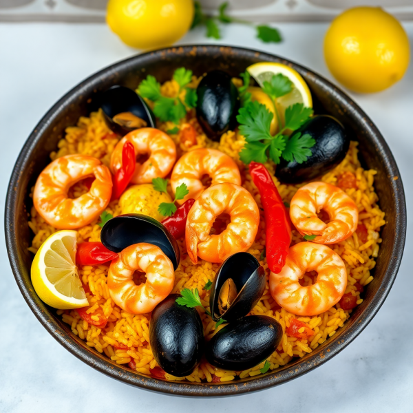 Seafood Paella for One