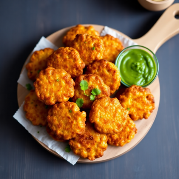 Crispy Onion and Potato Fritters (Pyaaz Aloo Pakode)