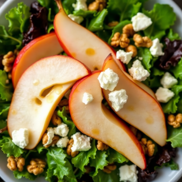 Savory Pear and Goat Cheese Salad