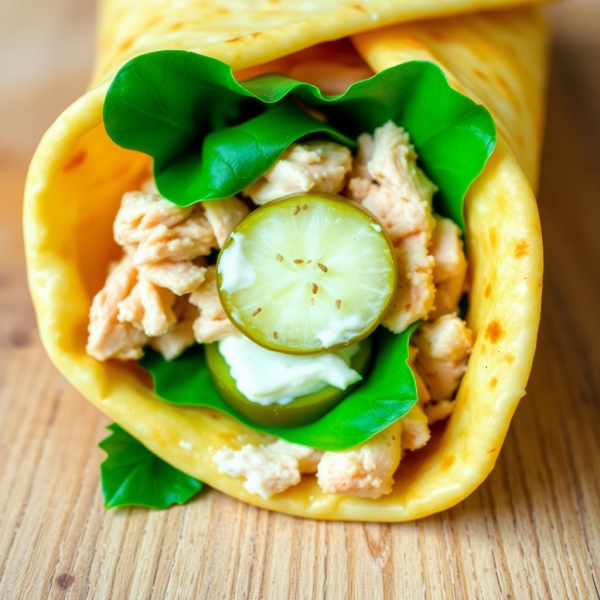 Crunchy Pickle Chicken Wrap