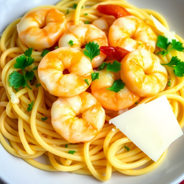 Butter Garlic Shrimp Pasta