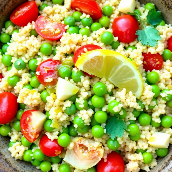 Pea and Artichoke Quinoa Salad