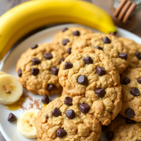 Energizing Banana Oatmeal Cookies