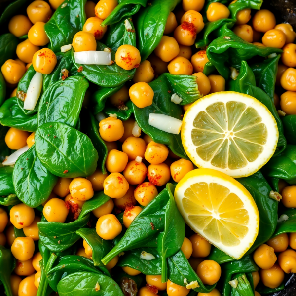 Chickpea Spinach Stir-Fry