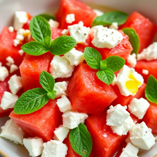 Watermelon Feta Salad with Mint