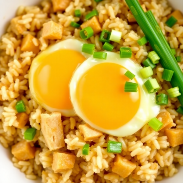 Garlic Chicken Fried Rice with Egg