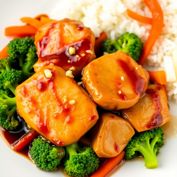 Soy Sauce Glazed Chicken with Vegetables