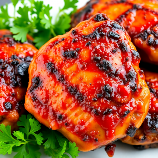 Grilled BBQ Chicken Thighs