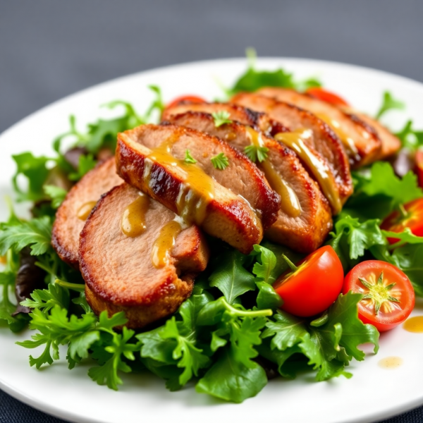 Spiced Duck Breast Salad with Coriander Dressing