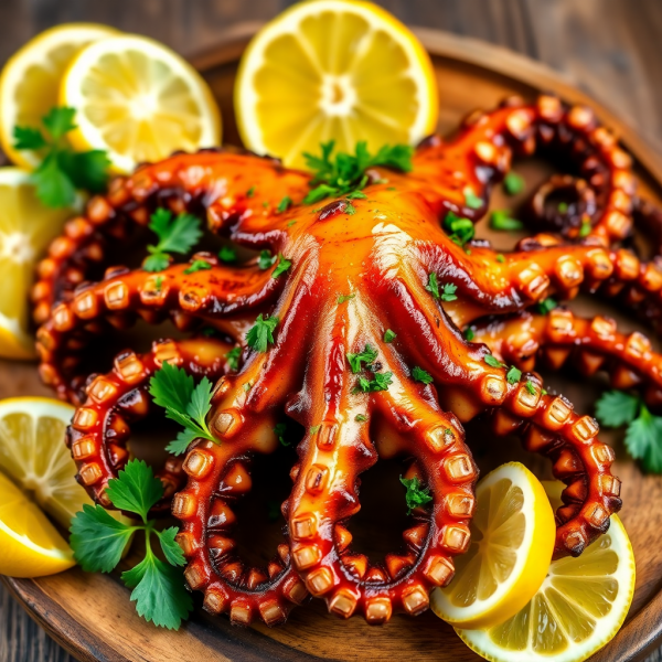 Grilled Octopus with Lemon and Herbs