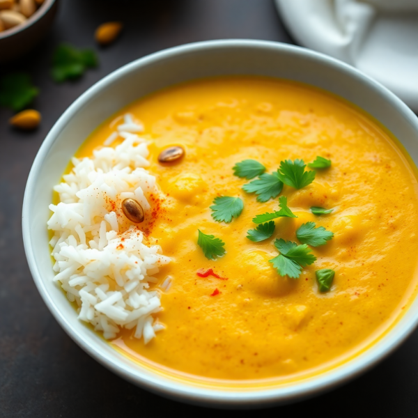 Kadhi Chawal - Tangy Yogurt Curry with Rice