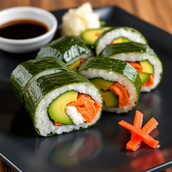 Salmon Avocado Sushi Roll