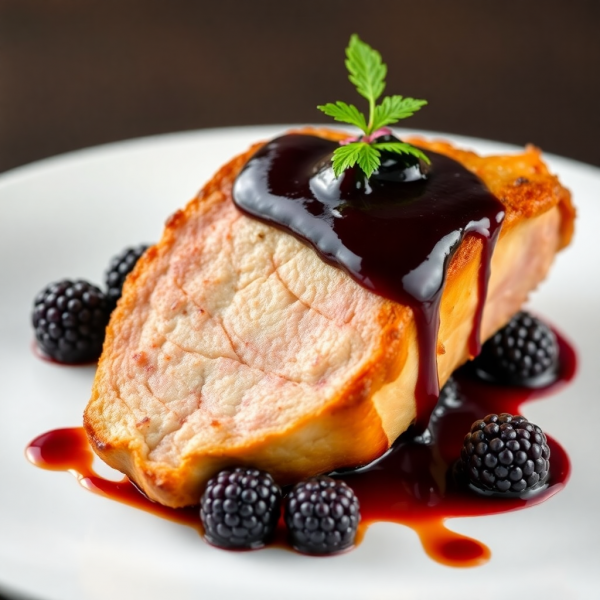 Pan-Seared Duck Breast with Blackberry Sauce