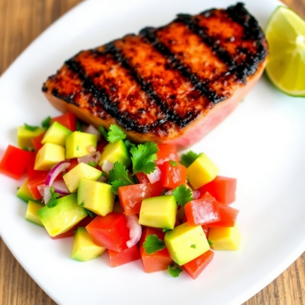 Seared Tuna Steak with Avocado Salsa