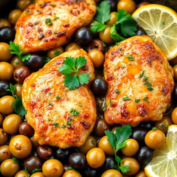 Mediterranean Olive Chicken Skillet