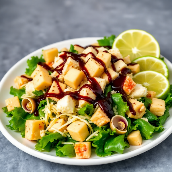 Brazilian Seafood & Cheese Salad with a Chocolate Vinaigrette