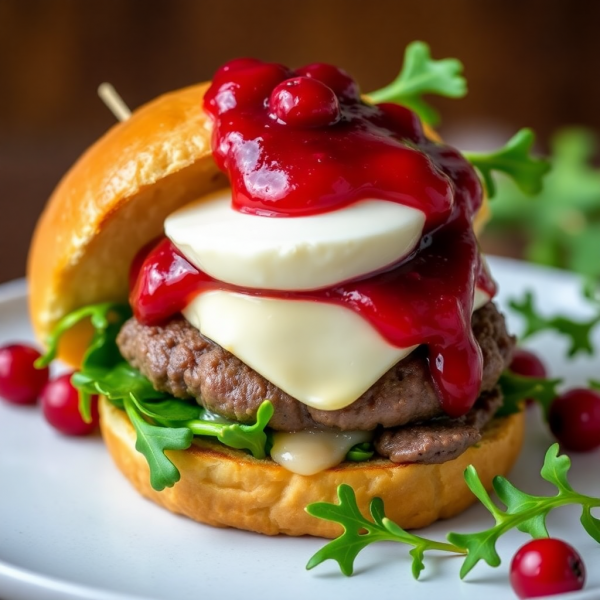 Festive Cranberry and Brie Burger