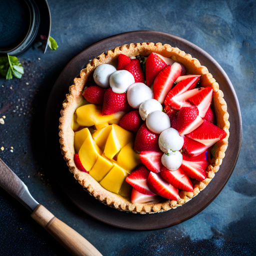 Honey Mango Strawberry Tart