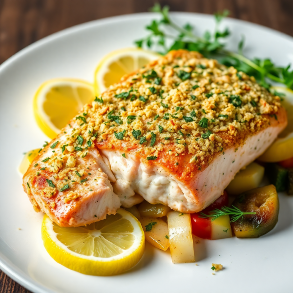 Herb-Crusted Baked Salmon