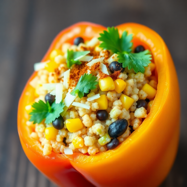 Stuffed Bell Peppers with Quinoa and Black Beans