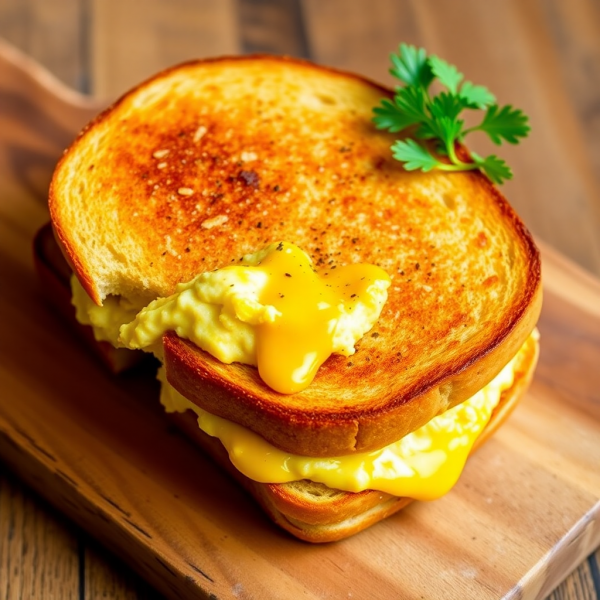 Cheesy Egg Mustard Sandwich