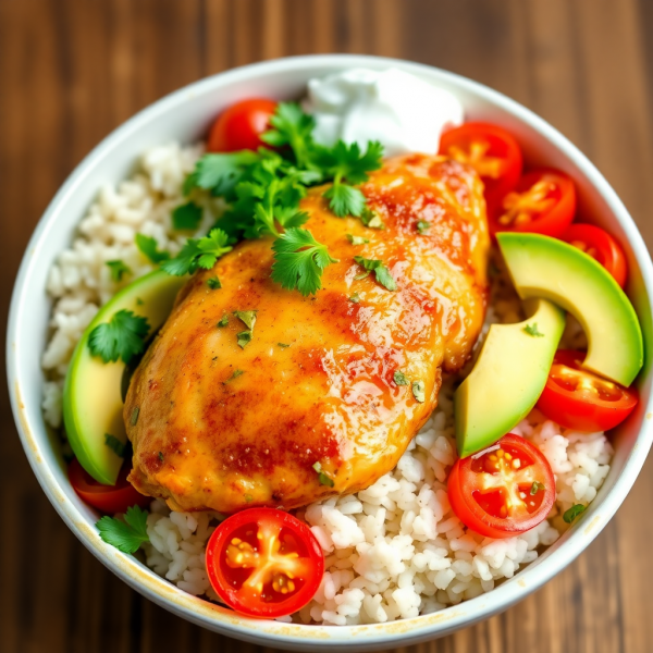 Cilantro Lime Chicken Rice Bowl