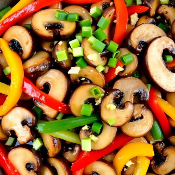 Garlic Ginger Mushroom Stir-Fry