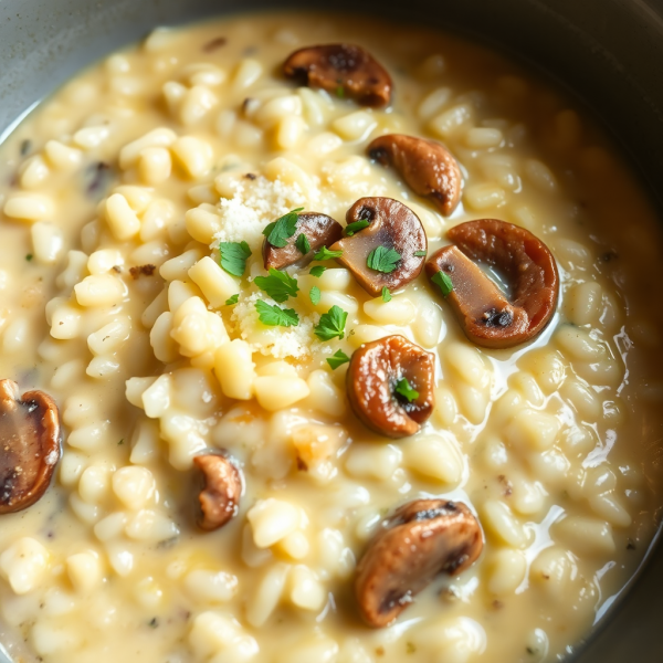 Savory Garlic Mushroom Risotto