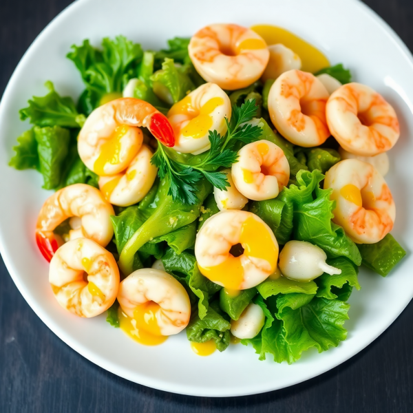 Seafood Salad with Lemon Butter Sauce