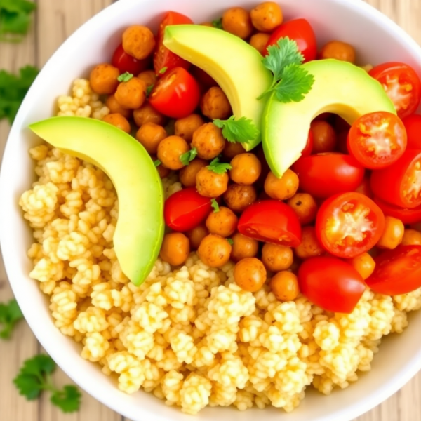 Spicy Chickpea Quinoa Bowl