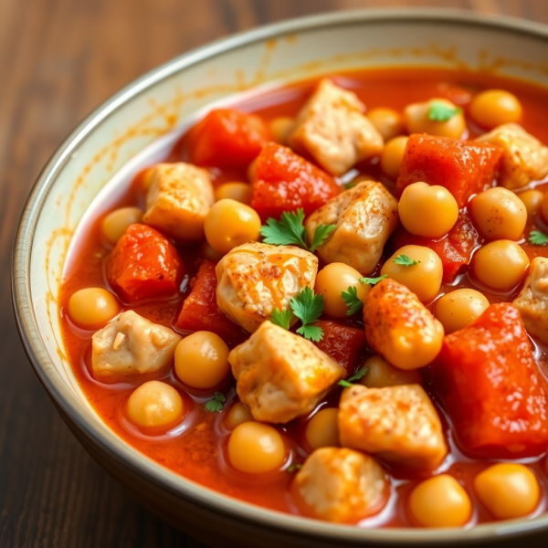 Spiced Chicken and Chickpea Stew