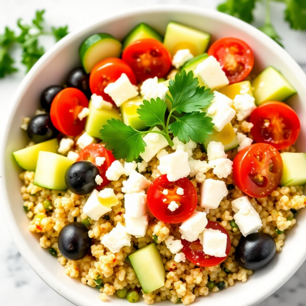 Mediterranean Olive and Quinoa Bowl