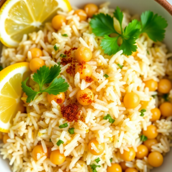 Spiced Rice with Chickpeas and Herbs