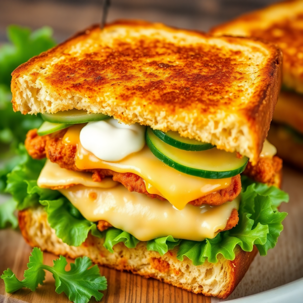 Crispy Chicken Cheese Sandwich