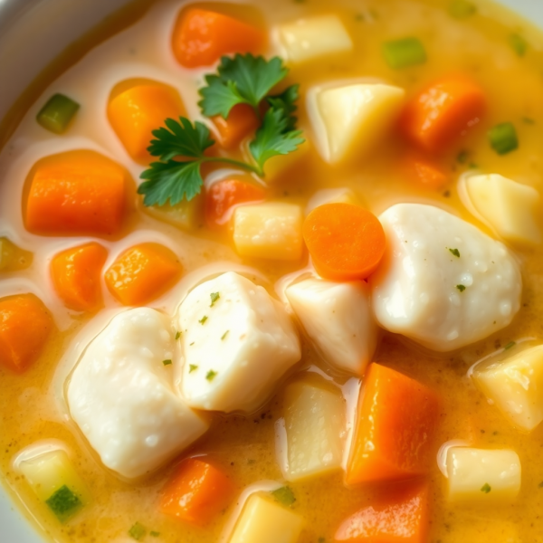 Creamy White Fish and Vegetable Soup