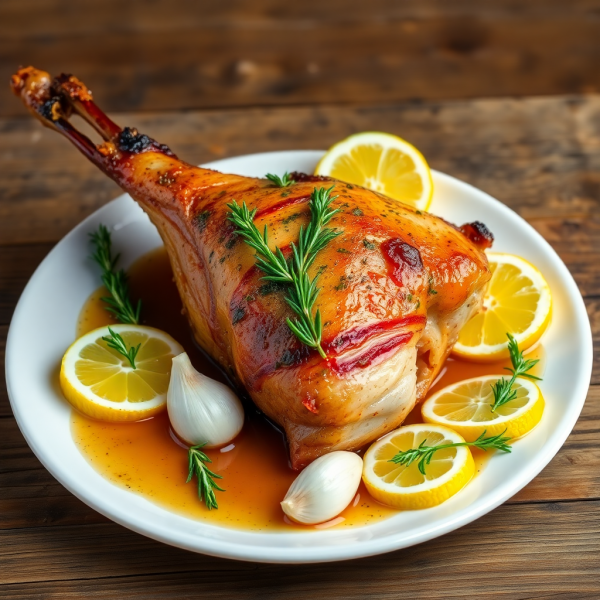 Herb-Roasted Rabbit with Garlic and Lemon