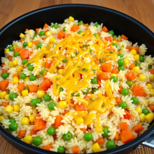 One-Pan Cheesy Vegetable Rice