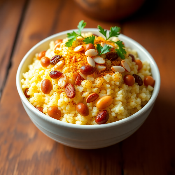 Moroccan Spiced Saffron Couscous