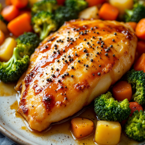 Honey Glazed Chicken with Roasted Vegetables