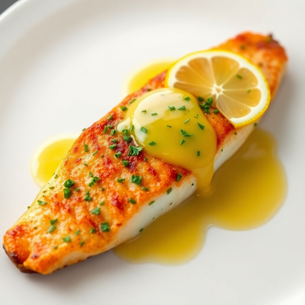 Herb-Crusted Trout with Lemon Butter Sauce