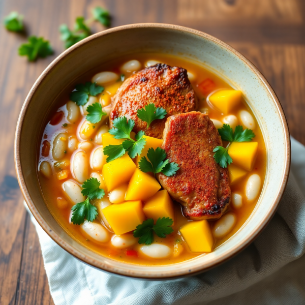 Spanish Duck and Mango Bean Stew