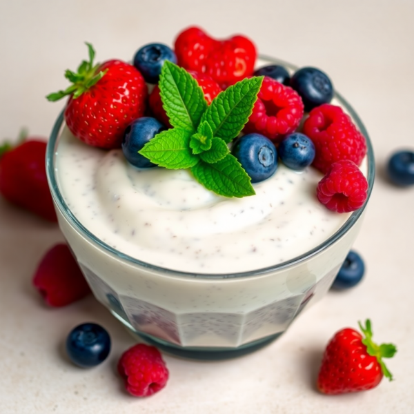 Chia Seed Pudding with Fresh Berries