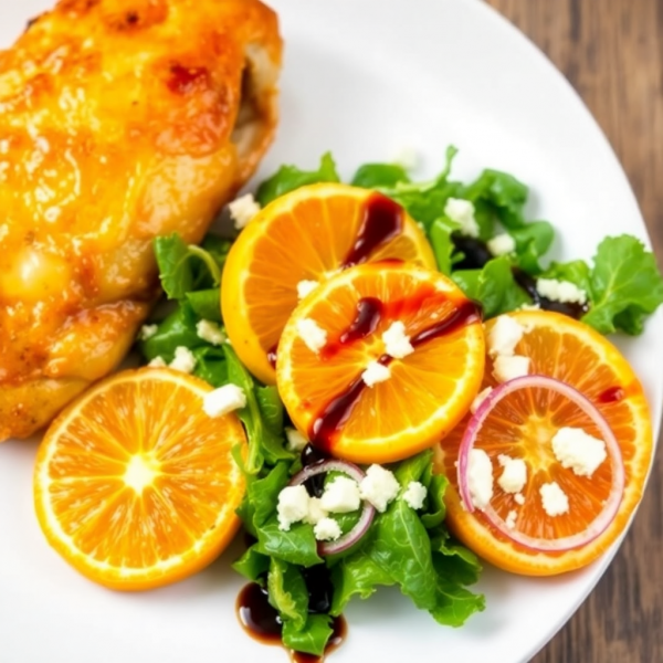 Citrus Glazed Chicken with Orange Salad