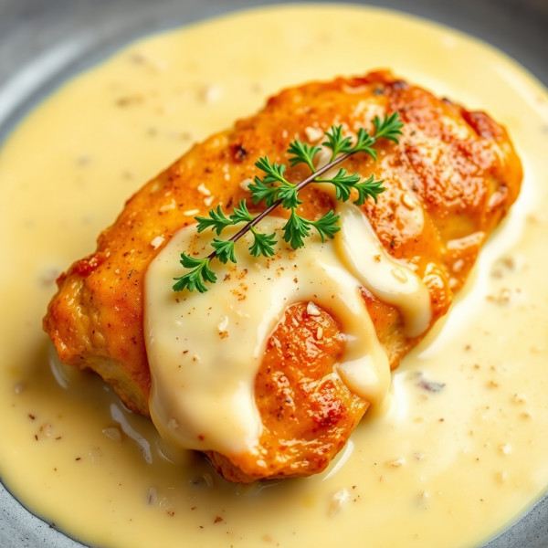 Savory Chicken with Banana Cheese Sauce