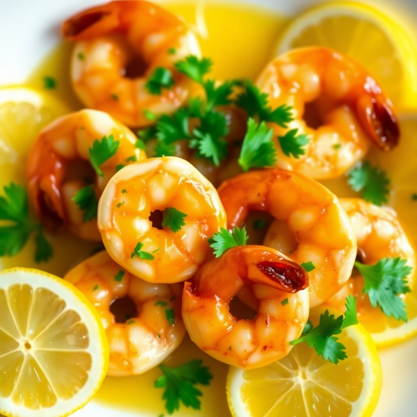 Garlic Butter Shrimp with Lemon