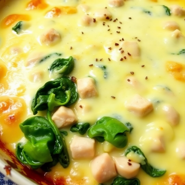 Creamy Chicken and Spinach Béchamel Bake