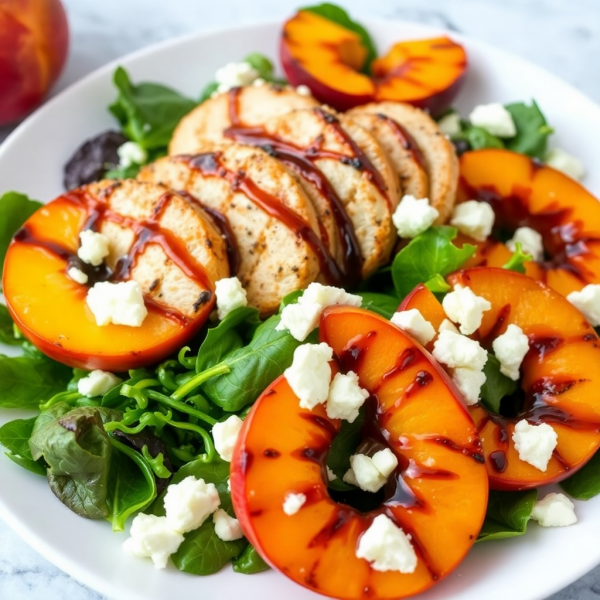 Grilled Peach and Chicken Salad