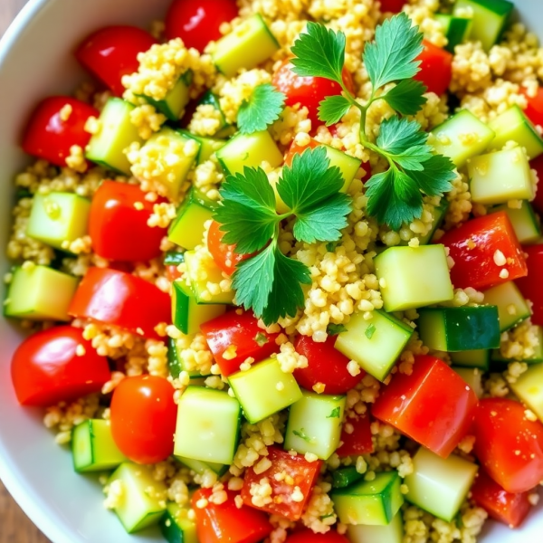 Crispy Cucumber and Quinoa Salad